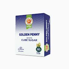 Golden cube sugar